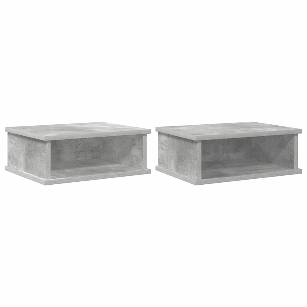 Éjjeli asztal 2 db Beton Szürke 40 x 31 x 15 cm Szerelt Fa