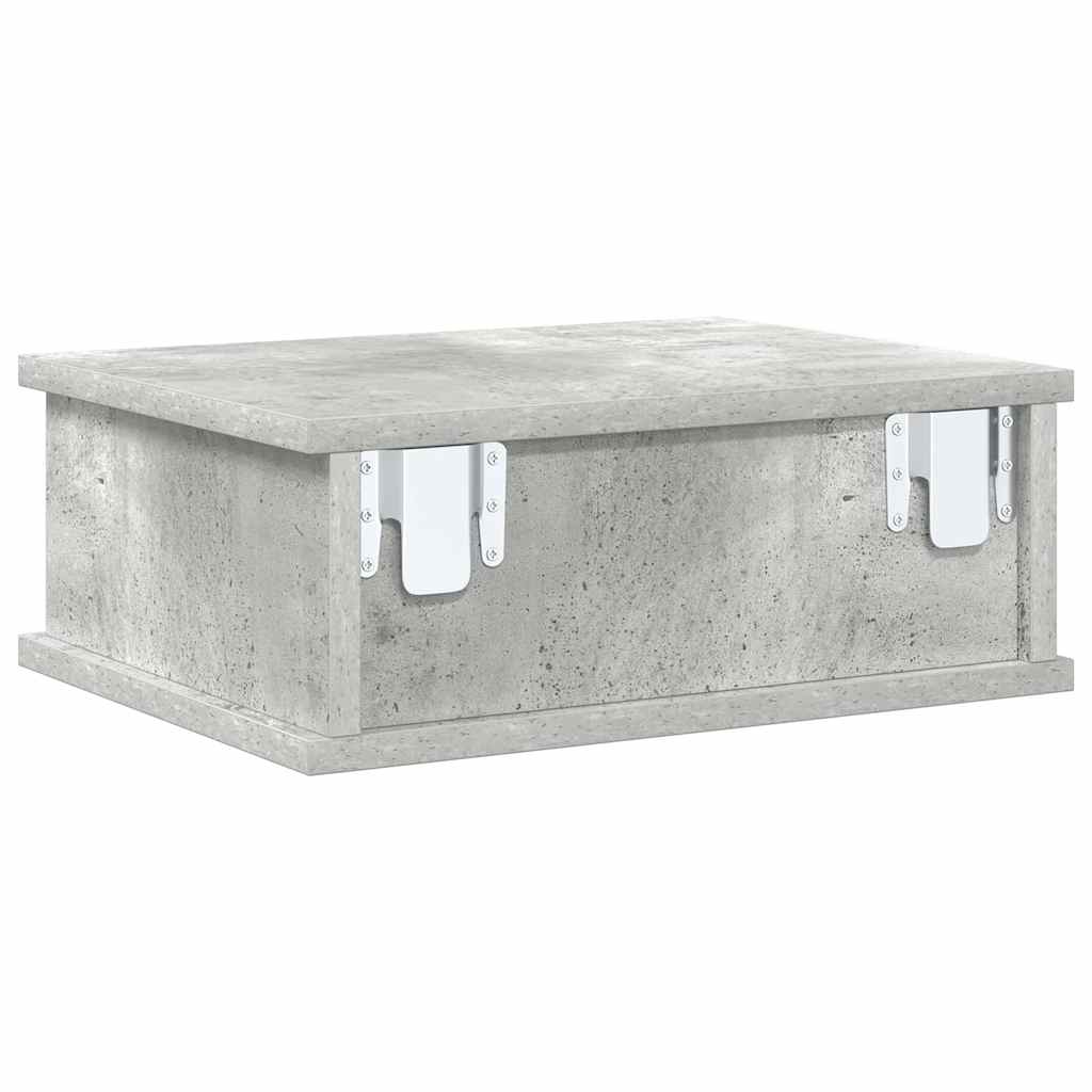 Éjjeli asztal 2 db Beton Szürke 40 x 31 x 15 cm Szerelt Fa