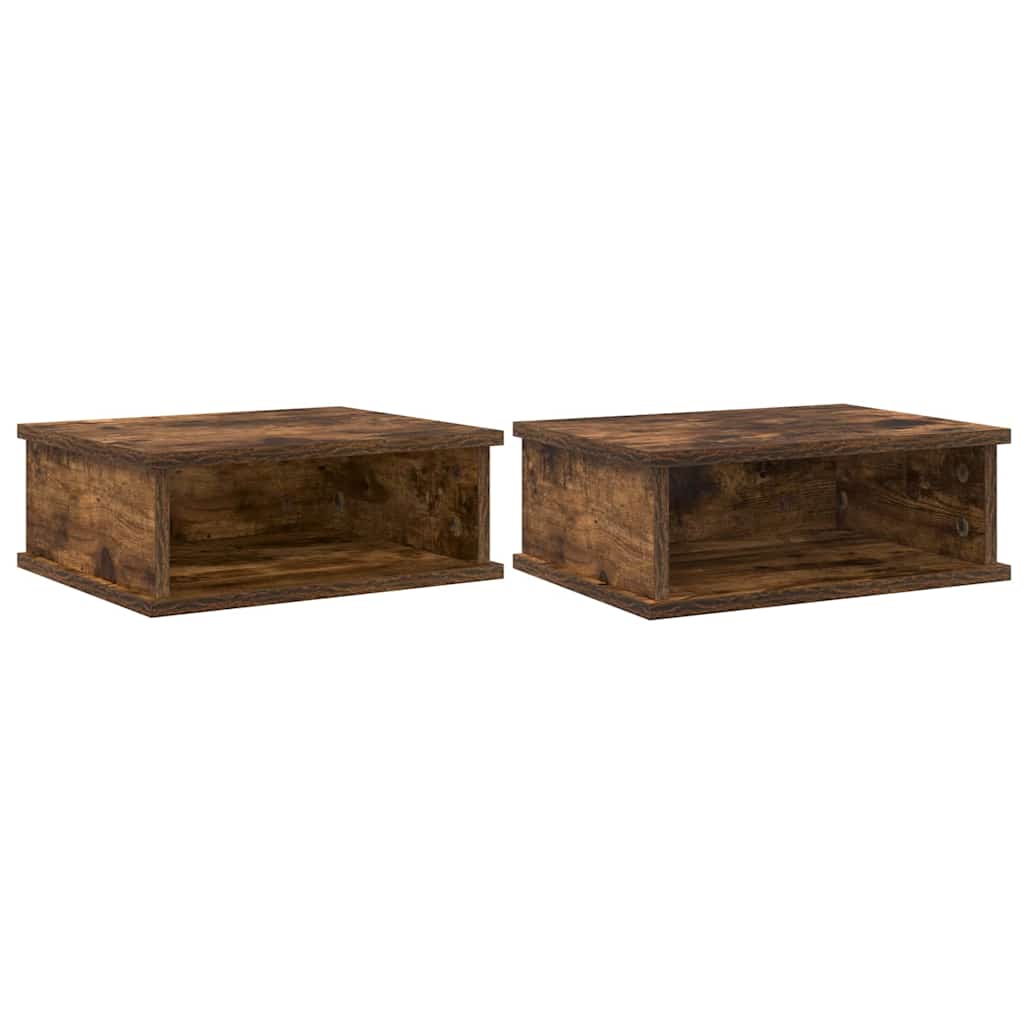 Éjjeli asztal 2 db Füstölt tölgy 40 x 31 x 15 cm Szerelt Fa