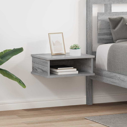 Éjjeli asztal 2 pcs Szürke Sonoma 40 x 31 x 15 cm Faanyag