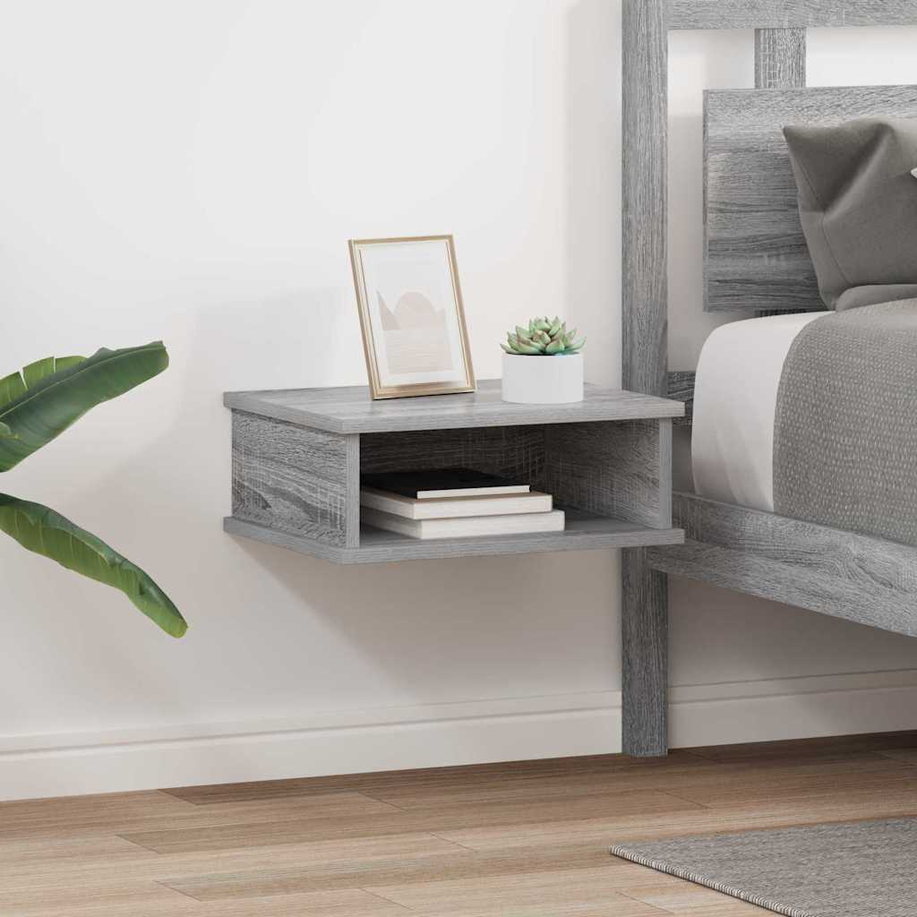 Éjjeli asztal 2 db Szürke Sonoma 40 x 31 x 15 cm Szerelt Fa