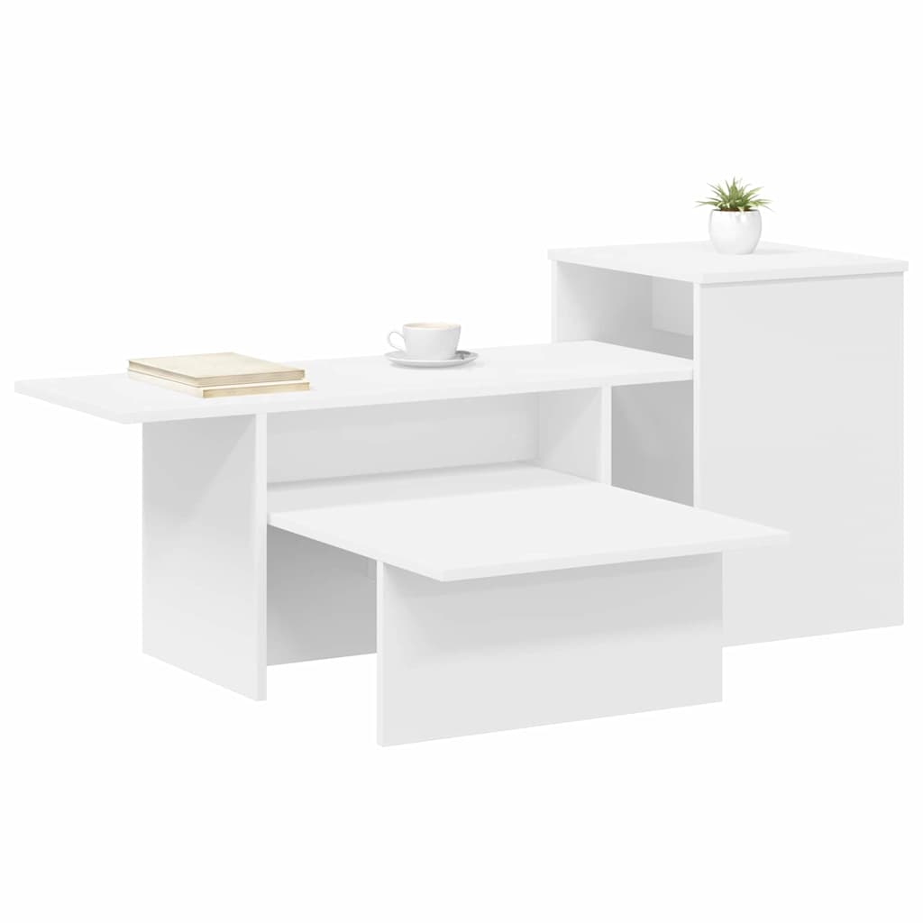 Konzolasztal Fehér 91,5 x 35 x 38,5 cm Faanyag