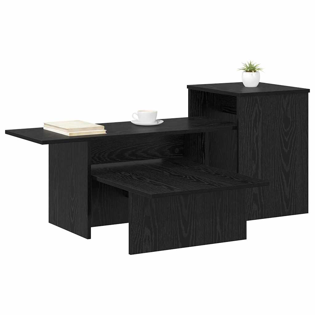 Konzolasztal Fekete tölgy 91,5 x 35 x 38,5 cm Szerelt Fa
