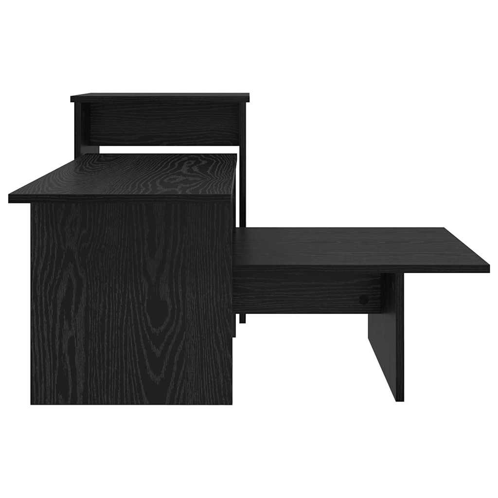 Konzolasztal Fekete tölgy 91,5 x 35 x 38,5 cm Szerelt Fa