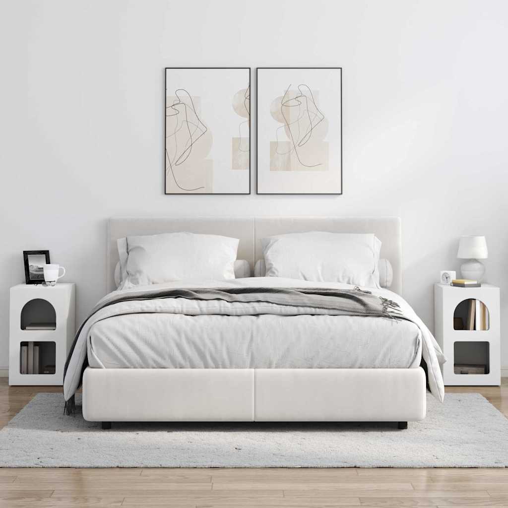 Éjjeli asztal ELST 2 db Fehér 29,5 x 33,5 x 50 cm Szerelt Fa