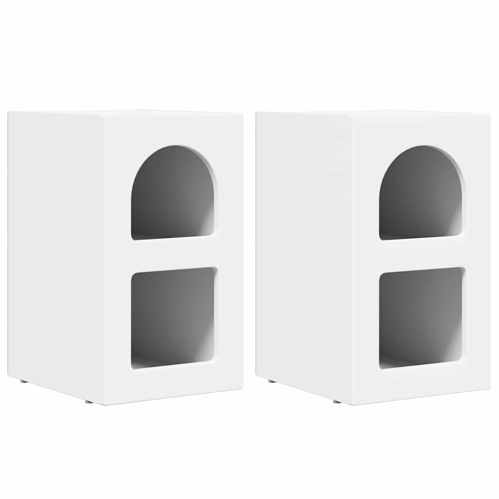 Éjjeli asztal ELST 2 db Fehér 29,5 x 33,5 x 50 cm Szerelt Fa