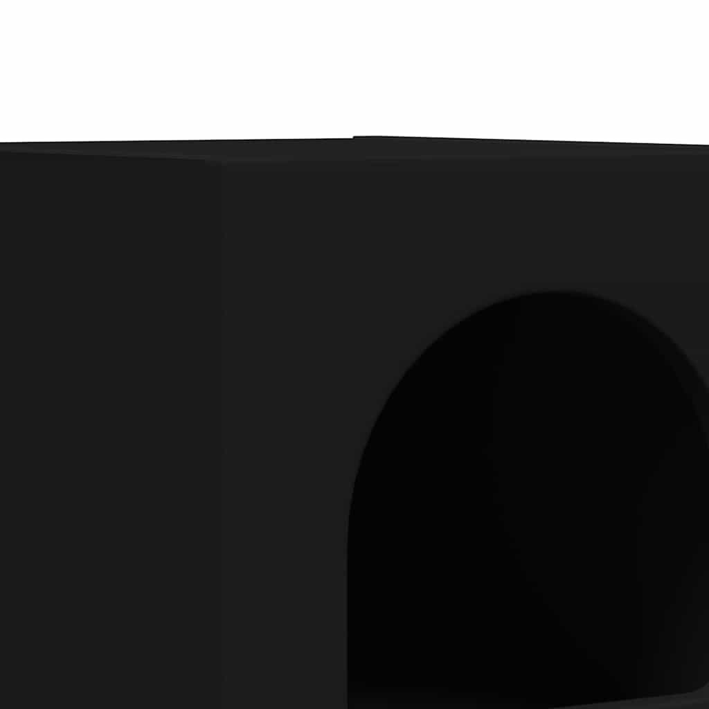 Éjjeli asztal ELST 2 db Fekete 29,5 x 33,5 x 50 cm Szerelt Fa