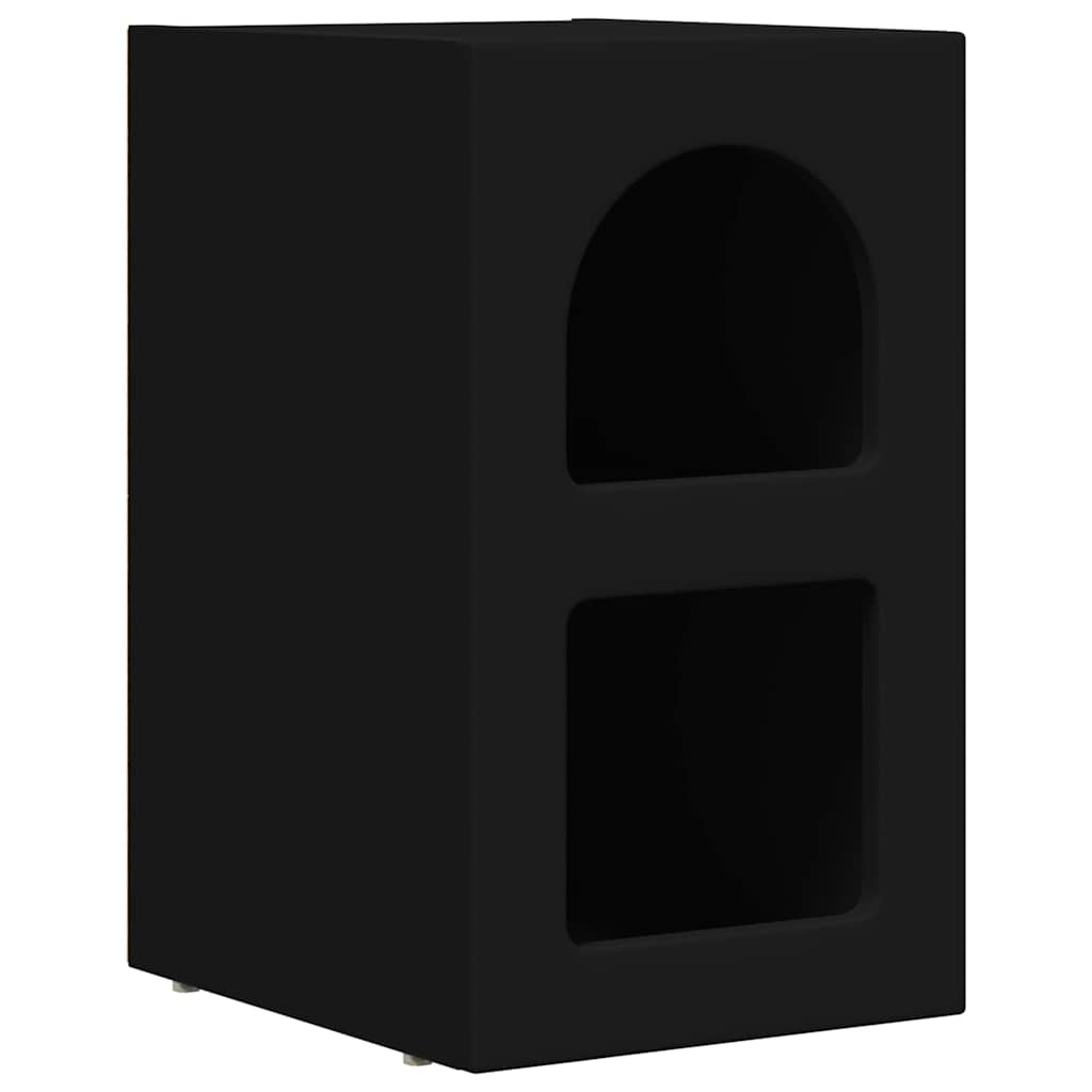 Éjjeli asztal ELST 2 db Fekete 29,5 x 33,5 x 50 cm Szerelt Fa