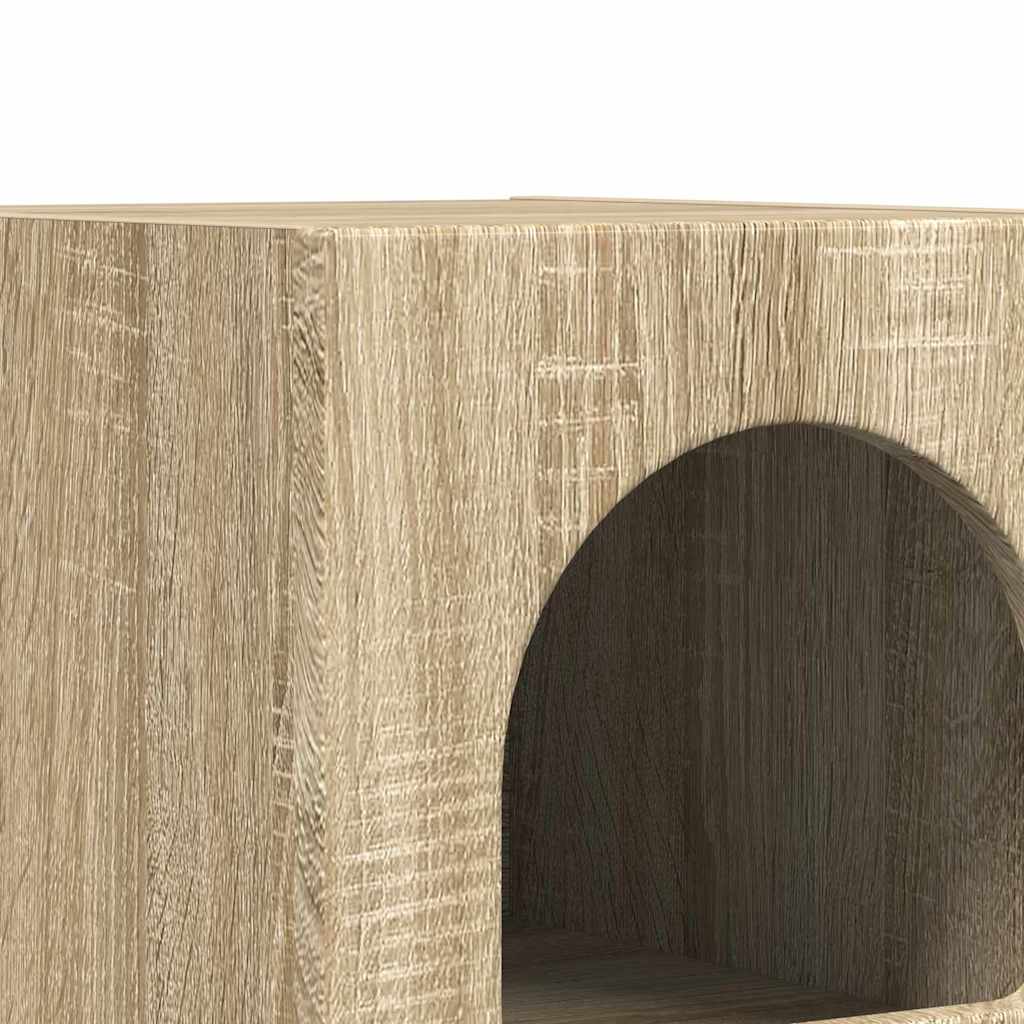 Éjjeli asztal 2 pcs Sonoma tölgy 29,5 x 33,5 x 50 cm Faanyag