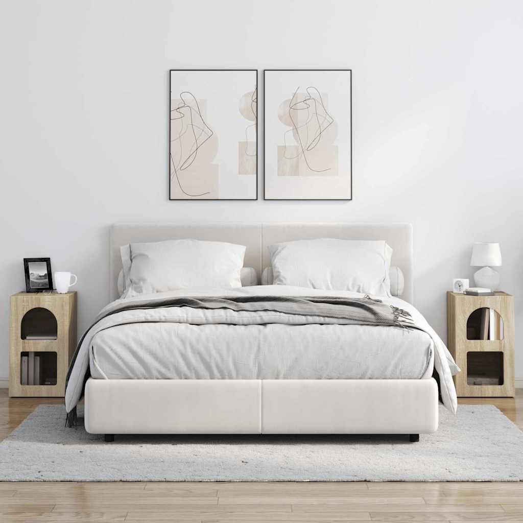 Éjjeli asztal ELST 2 db Sonoma tölgy 29,5 x 33,5 x 50 cm