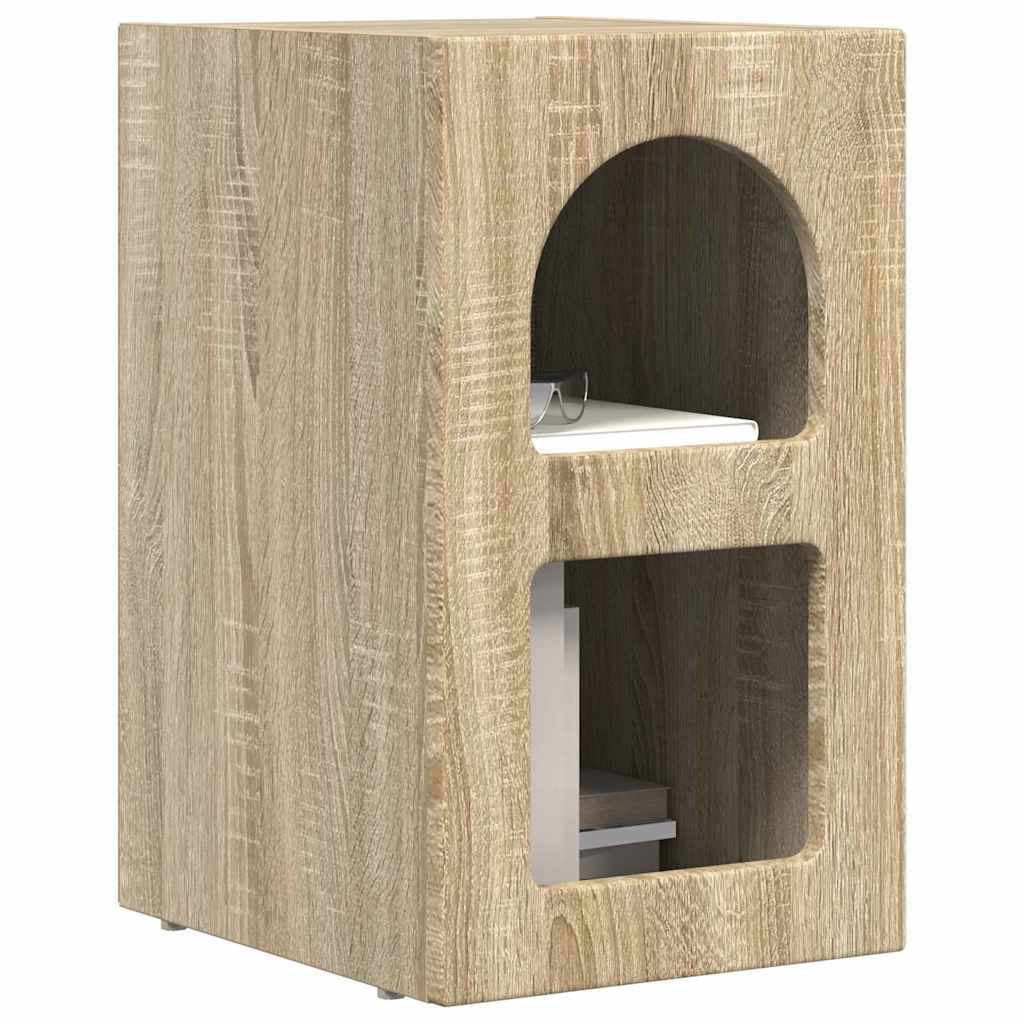 Éjjeli asztal ELST 2 db Sonoma tölgy 29,5 x 33,5 x 50 cm
