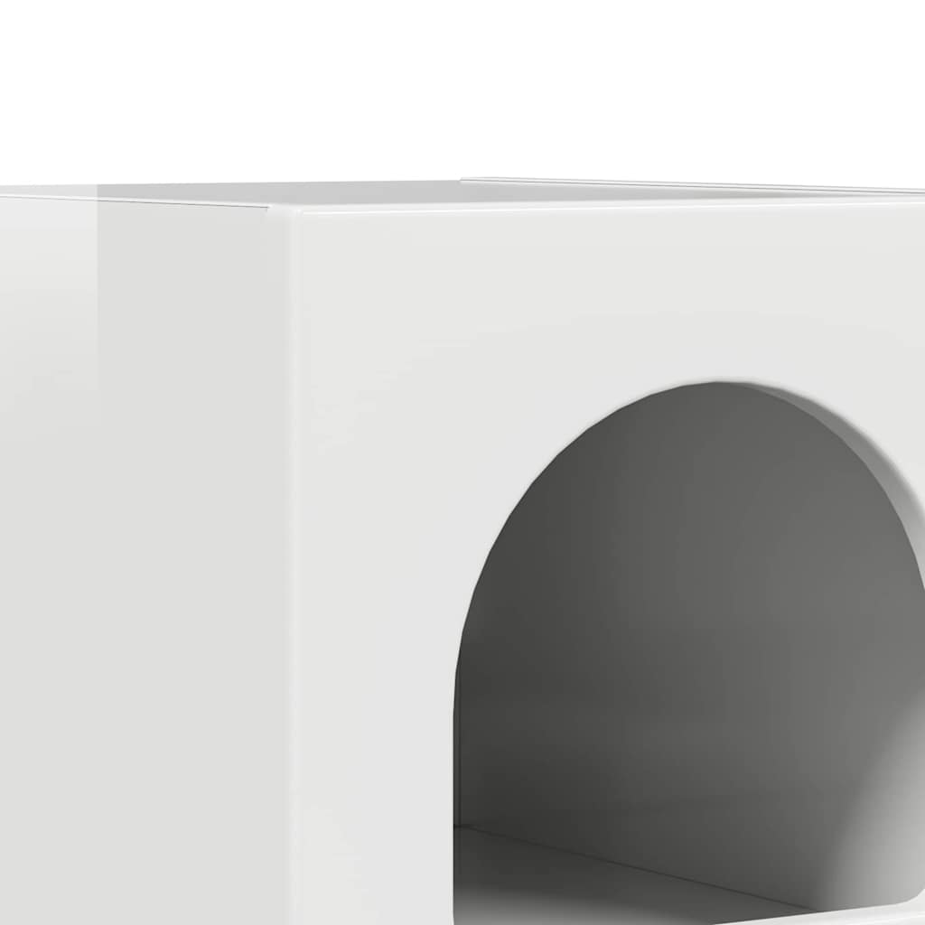 Éjjeli asztal ELST 2 db Magas Fényű Fehér 29,5 x 33,5 x 50 cm