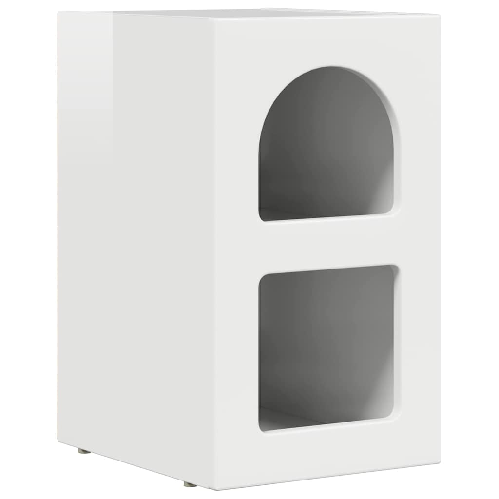 Éjjeli asztal ELST 2 db Magas Fényű Fehér 29,5 x 33,5 x 50 cm
