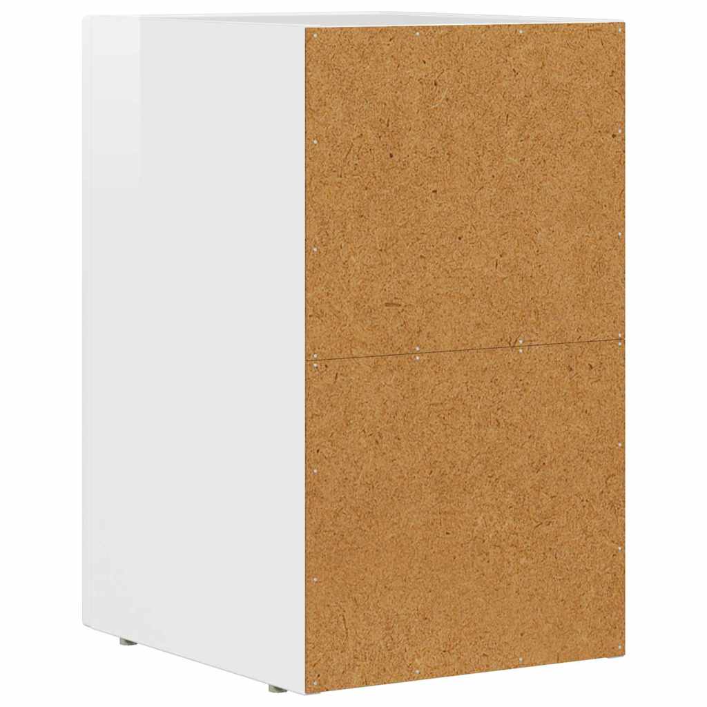 Éjjeli asztal ELST 2 db Magas Fényű Fehér 29,5 x 33,5 x 50 cm