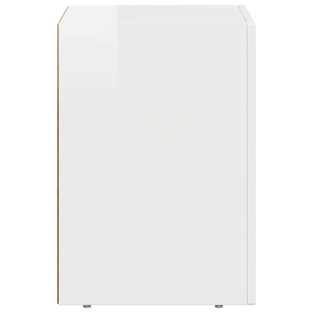 Éjjeli asztal ELST 2 db Magas Fényű Fehér 29,5 x 33,5 x 50 cm