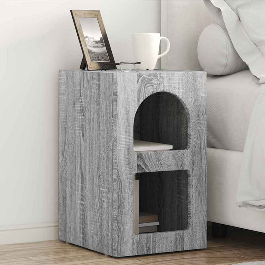 Éjjeli asztal 2 pcs Szürke Sonoma 29,5 x 33,5 x 50 cm Faanyag