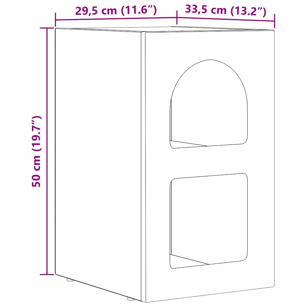 Éjjeli asztal ELST Öreg fa 29,5 x 33,5 x 50 cm Szerelt Fa