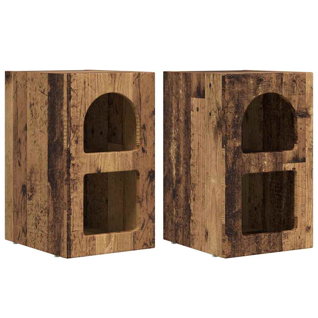 Éjjeli asztal ELST 2 db Öreg fa 29,5 x 33,5 x 50 cm Szerelt Fa