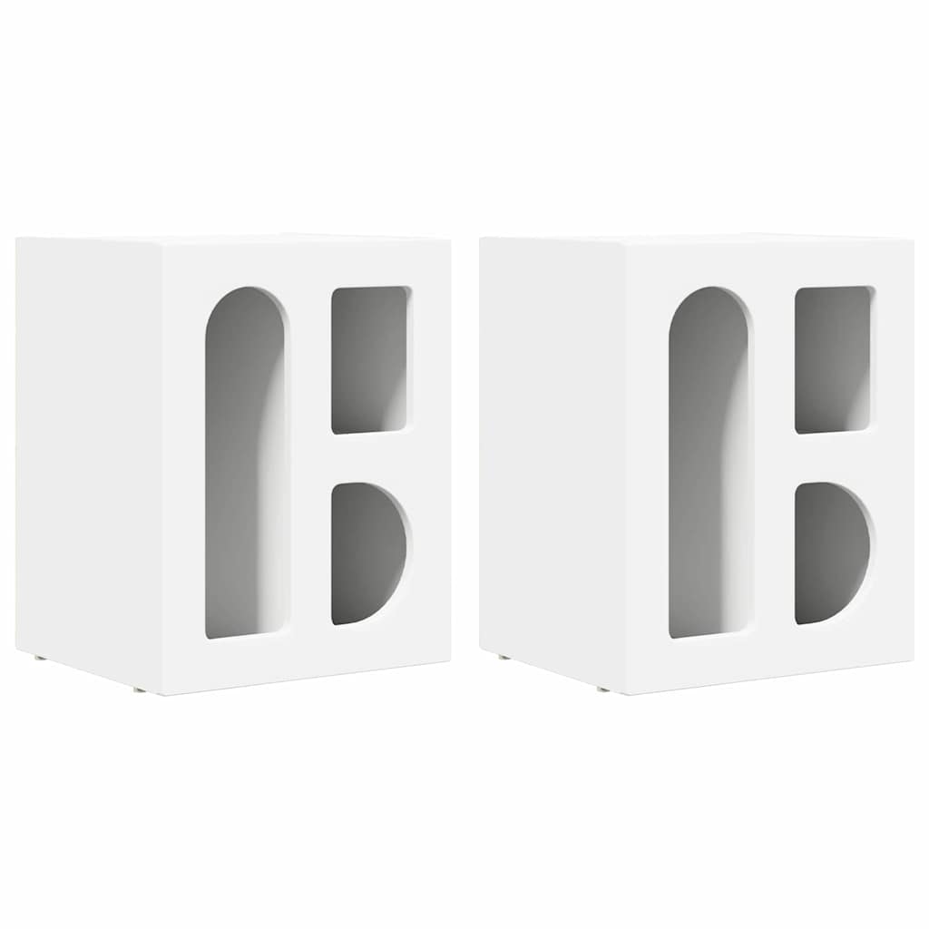 Éjjeli asztal ELST 2 db Fehér 40 x 35 x 50 cm Faanyag