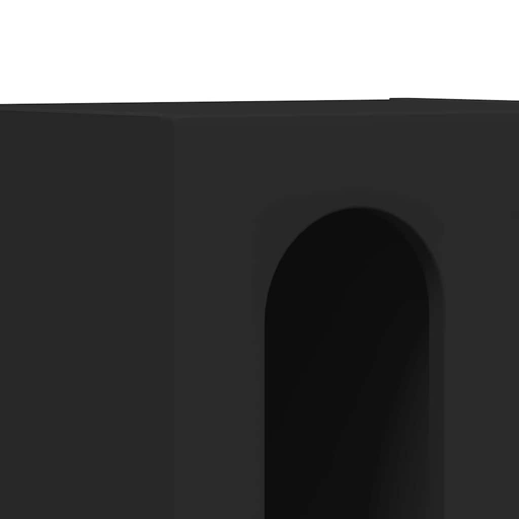Éjjeli asztal ELST 2 db Fekete 40 x 35 x 50 cm Faanyag