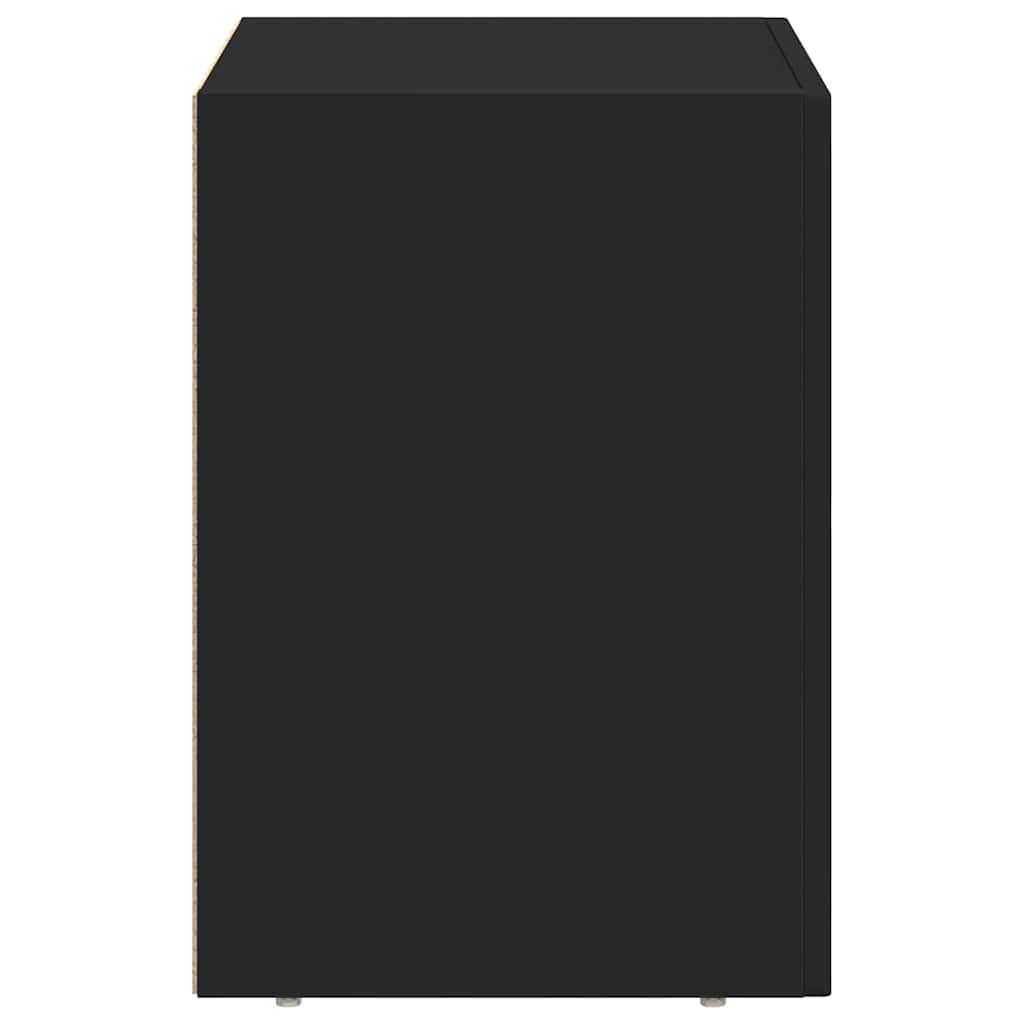 Éjjeli asztal ELST 2 db Fekete 40 x 35 x 50 cm Faanyag