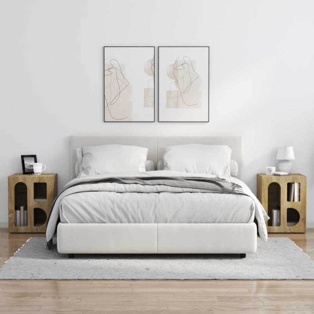Éjjeli asztal ELST 2 db Sonoma tölgy 40 x 35 x 50 cm Faanyag