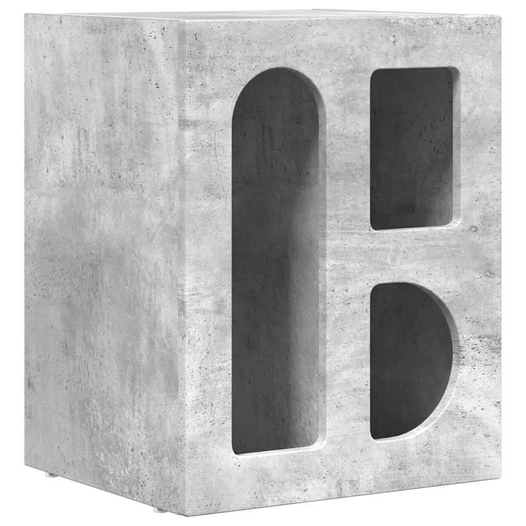 Éjjeli asztal ELST 2 db Beton Szürke 40 x 35 x 50 cm Szerelt Fa