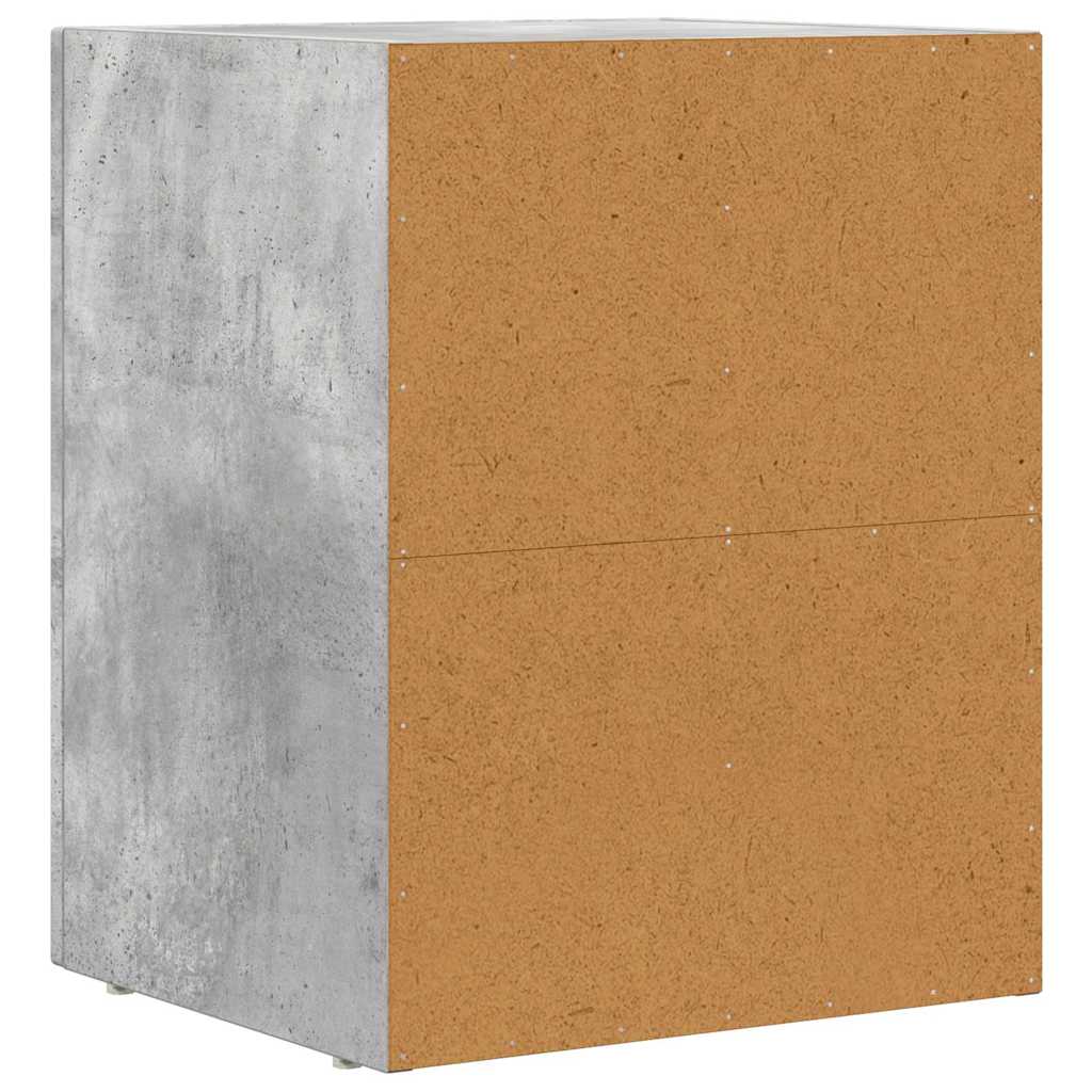 Éjjeli asztal ELST 2 db Beton Szürke 40 x 35 x 50 cm Szerelt Fa