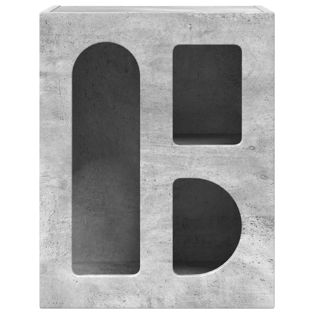 Éjjeli asztal ELST 2 db Beton Szürke 40 x 35 x 50 cm Szerelt Fa