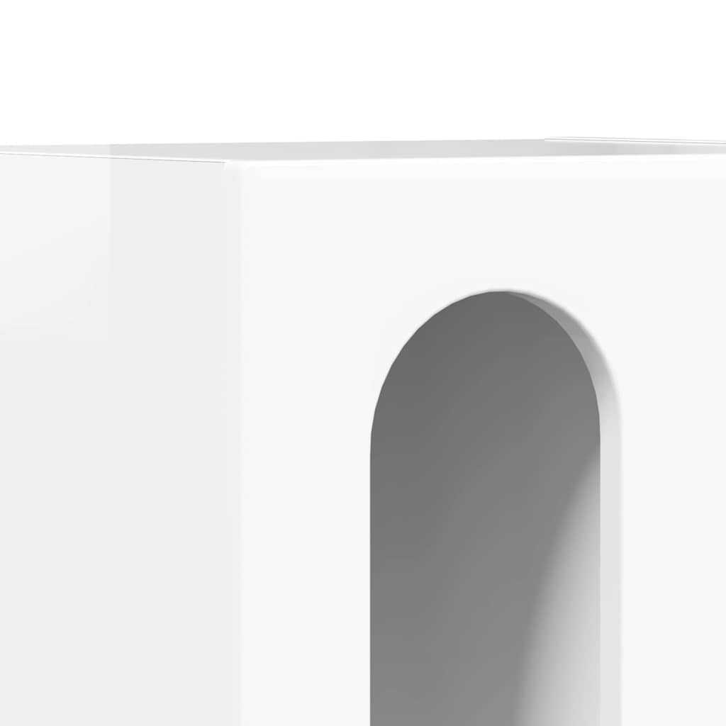 Éjjeli asztal ELST 2 db Magas Fényű Fehér 40 x 35 x 50 cm