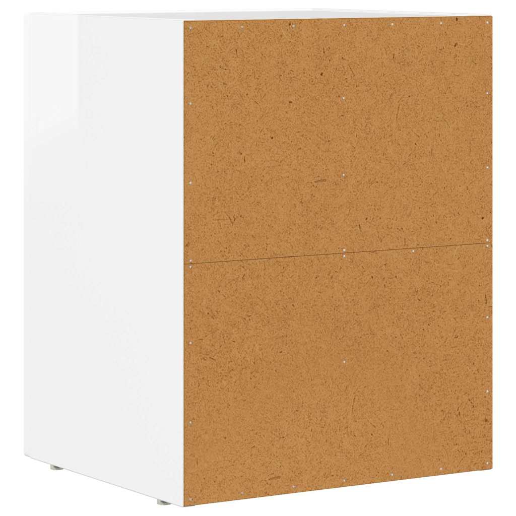 Éjjeli asztal ELST 2 db Magas Fényű Fehér 40 x 35 x 50 cm