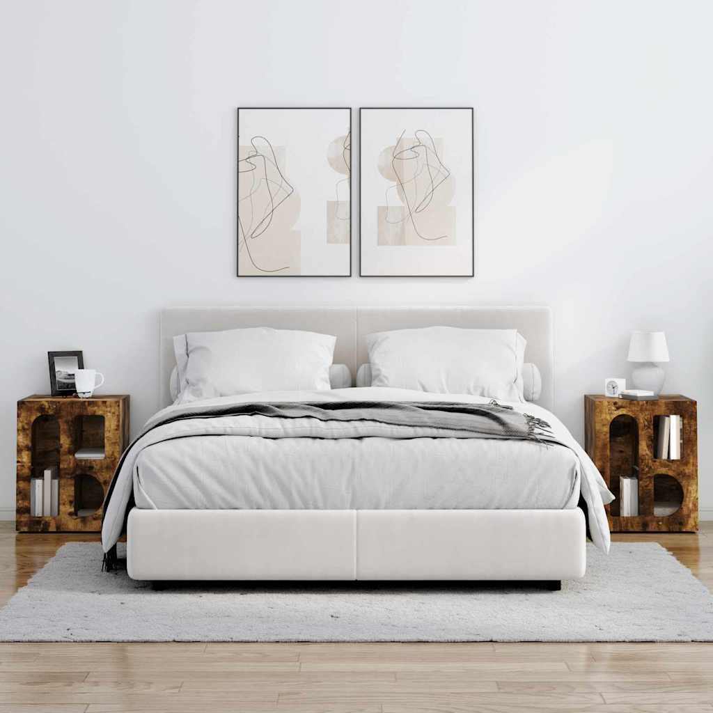 Éjjeli asztal ELST 2 db Füstölt tölgy 40 x 35 x 50 cm