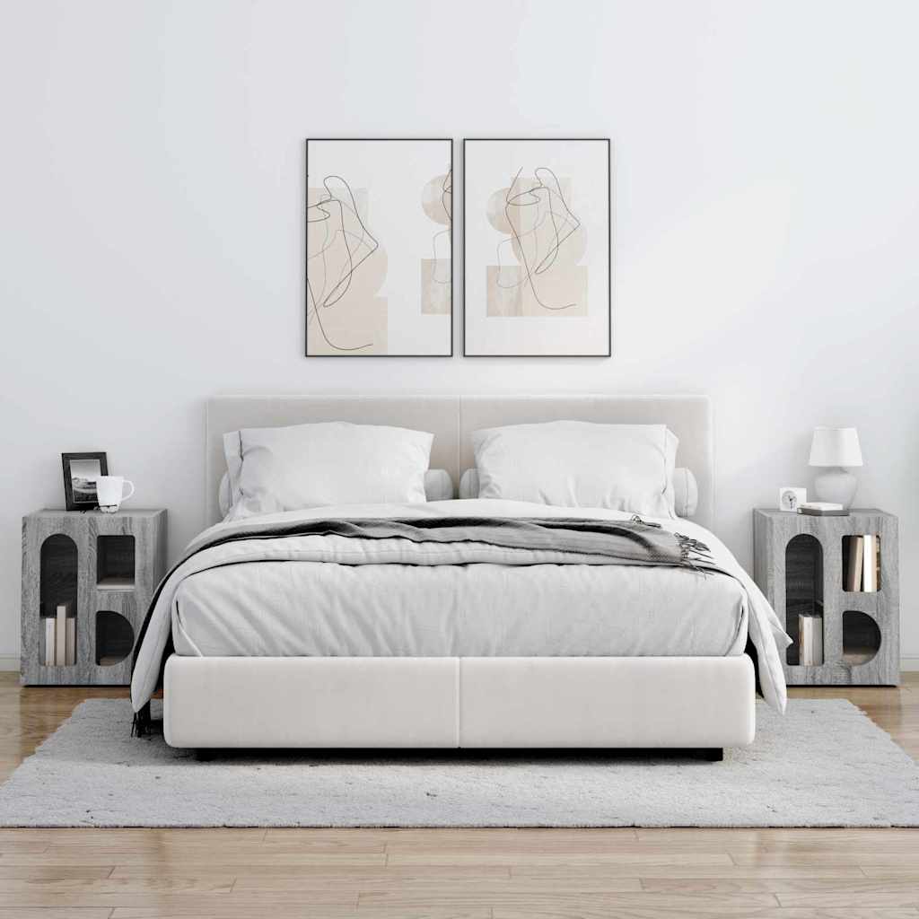 Éjjeli asztal ELST 2 db Szürke Sonoma 40 x 35 x 50 cm