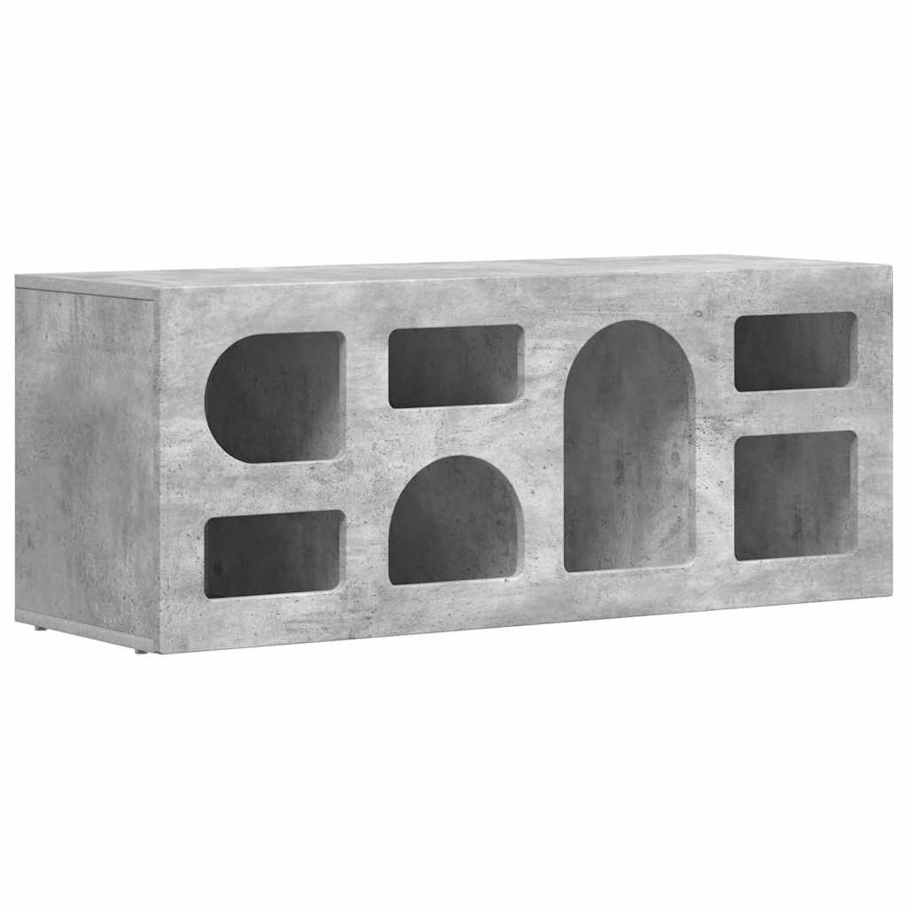 TV szekrény ELST 100 x 35 x 40 cm Beton Szürke Szerelt Fa