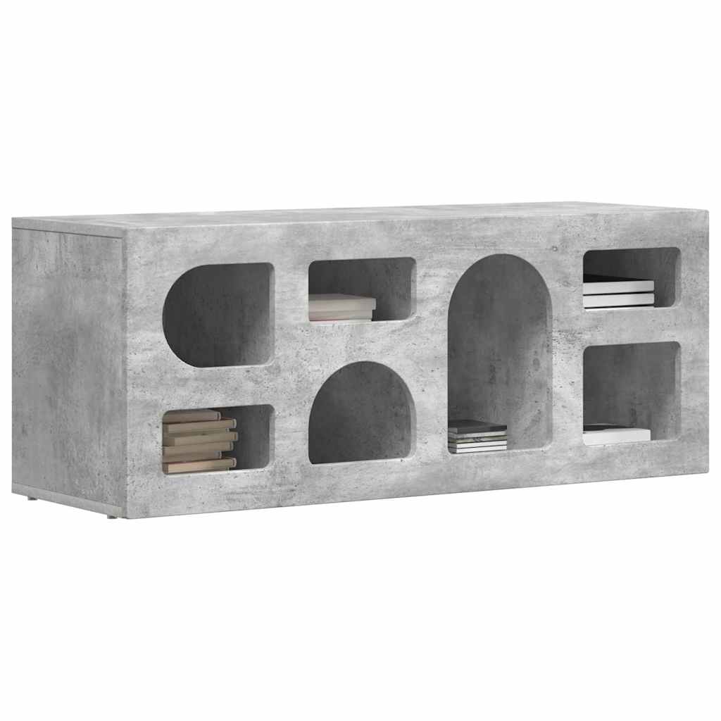 TV szekrény ELST 100 x 35 x 40 cm Beton Szürke Szerelt Fa