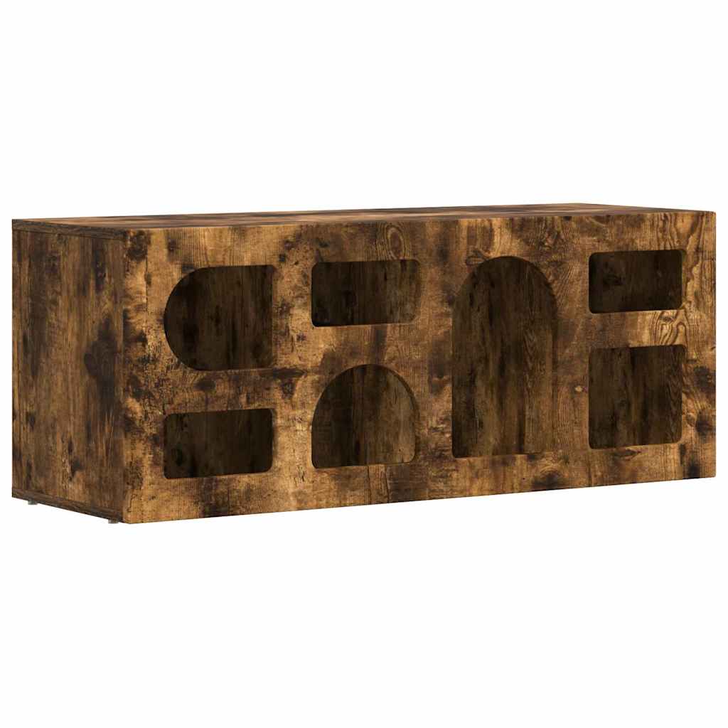 TV szekrény ELST 100 x 35 x 40 cm Füstölt tölgy Szerelt Fa