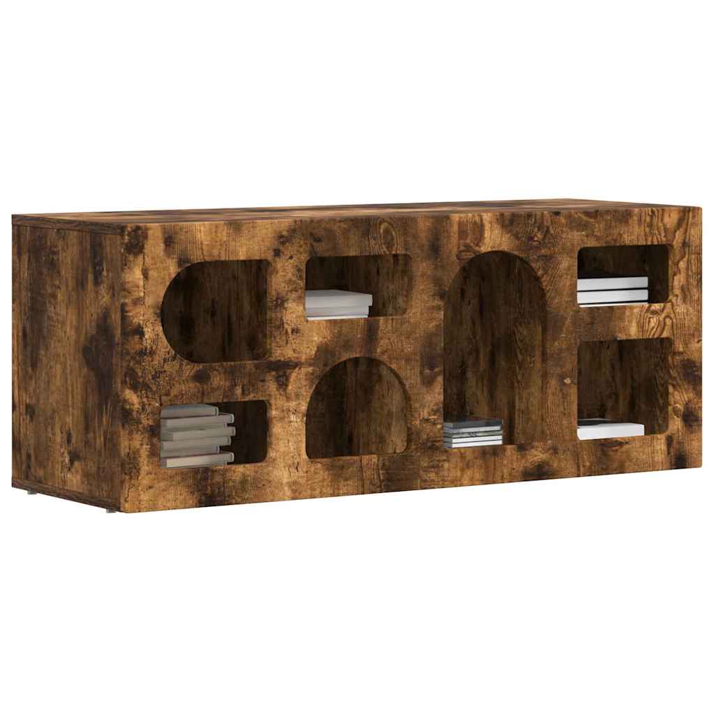 TV szekrény ELST 100 x 35 x 40 cm Füstölt tölgy Szerelt Fa