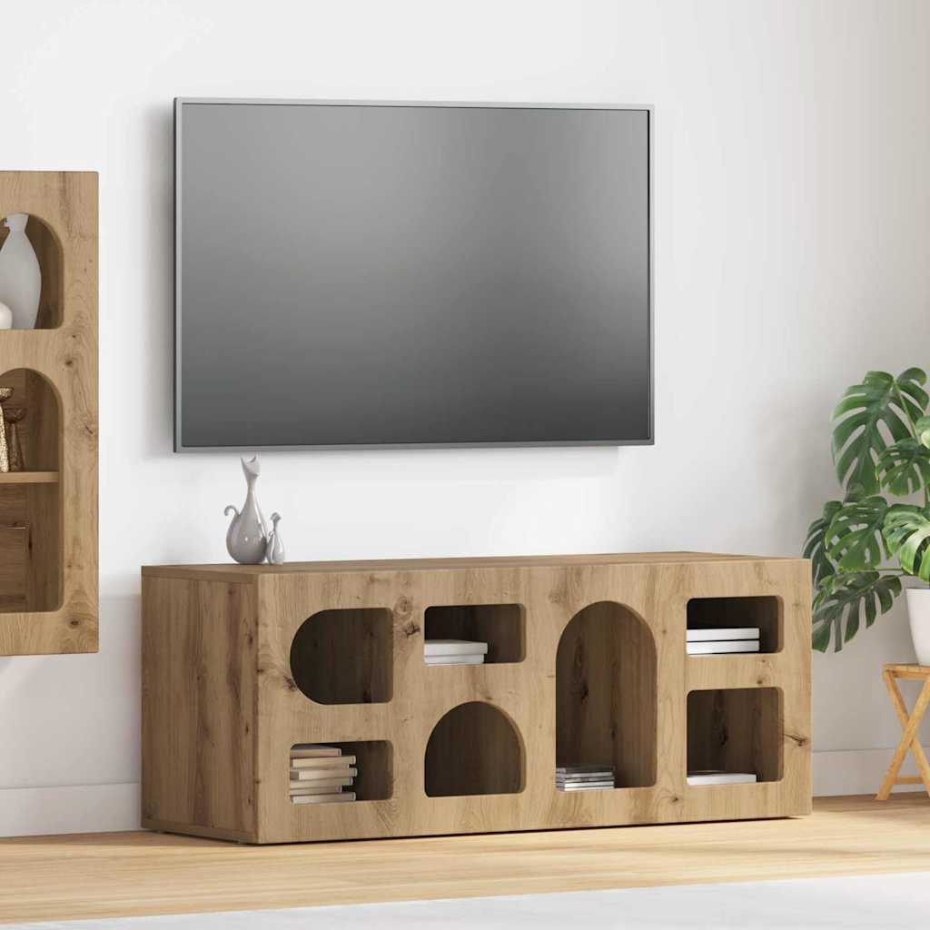 TV szekrény ELST 100 x 35 x 40 cm Artisan tölgy Szerelt Fa