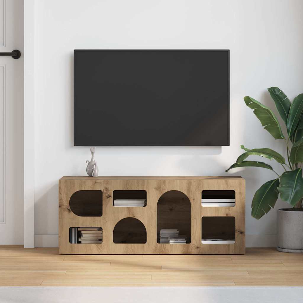 TV szekrény ELST 100 x 35 x 40 cm Artisan tölgy Szerelt Fa