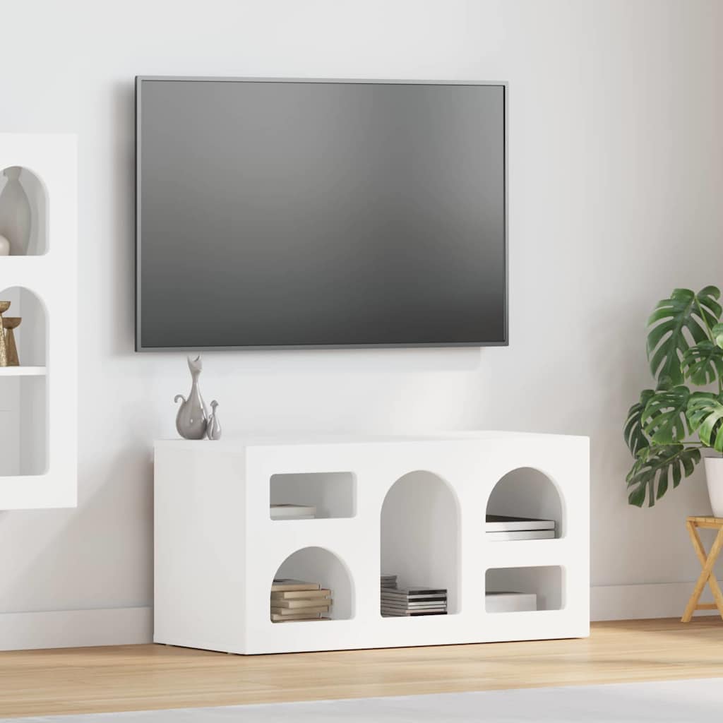 TV szekrény Fehér 80 x 35 x 40 cm Faanyag