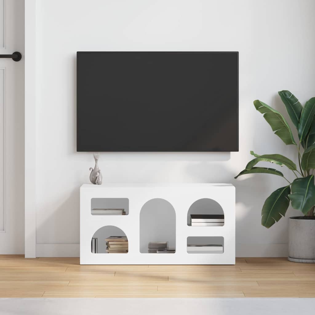 TV szekrény Fehér 80 x 35 x 40 cm Faanyag