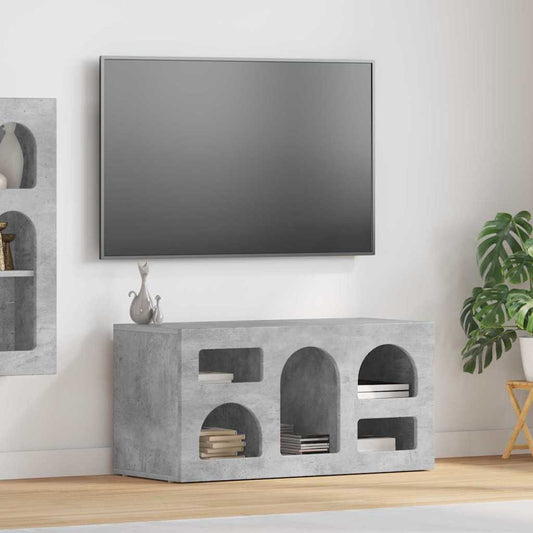 TV szekrény Beton Szürke 80 x 35 x 40 cm Faanyag