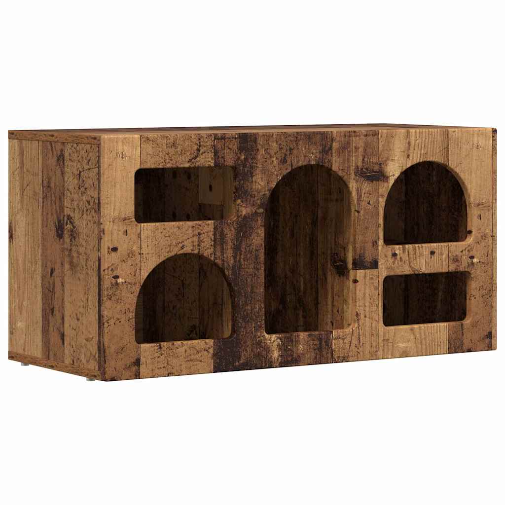 TV szekrény ELST 80 x 35 x 40 cm Öreg fa Szerelt Fa