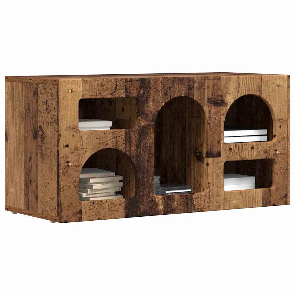 TV szekrény ELST 80 x 35 x 40 cm Öreg fa Szerelt Fa