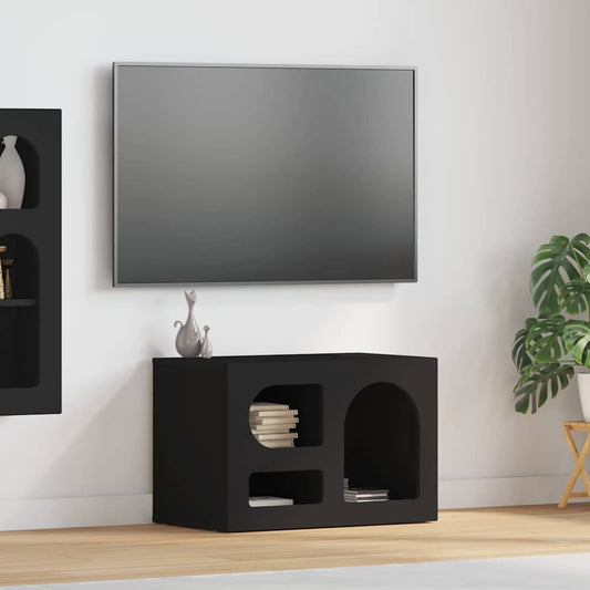 TV szekrény Fekete 60 x 35 x 40 cm Faanyag
