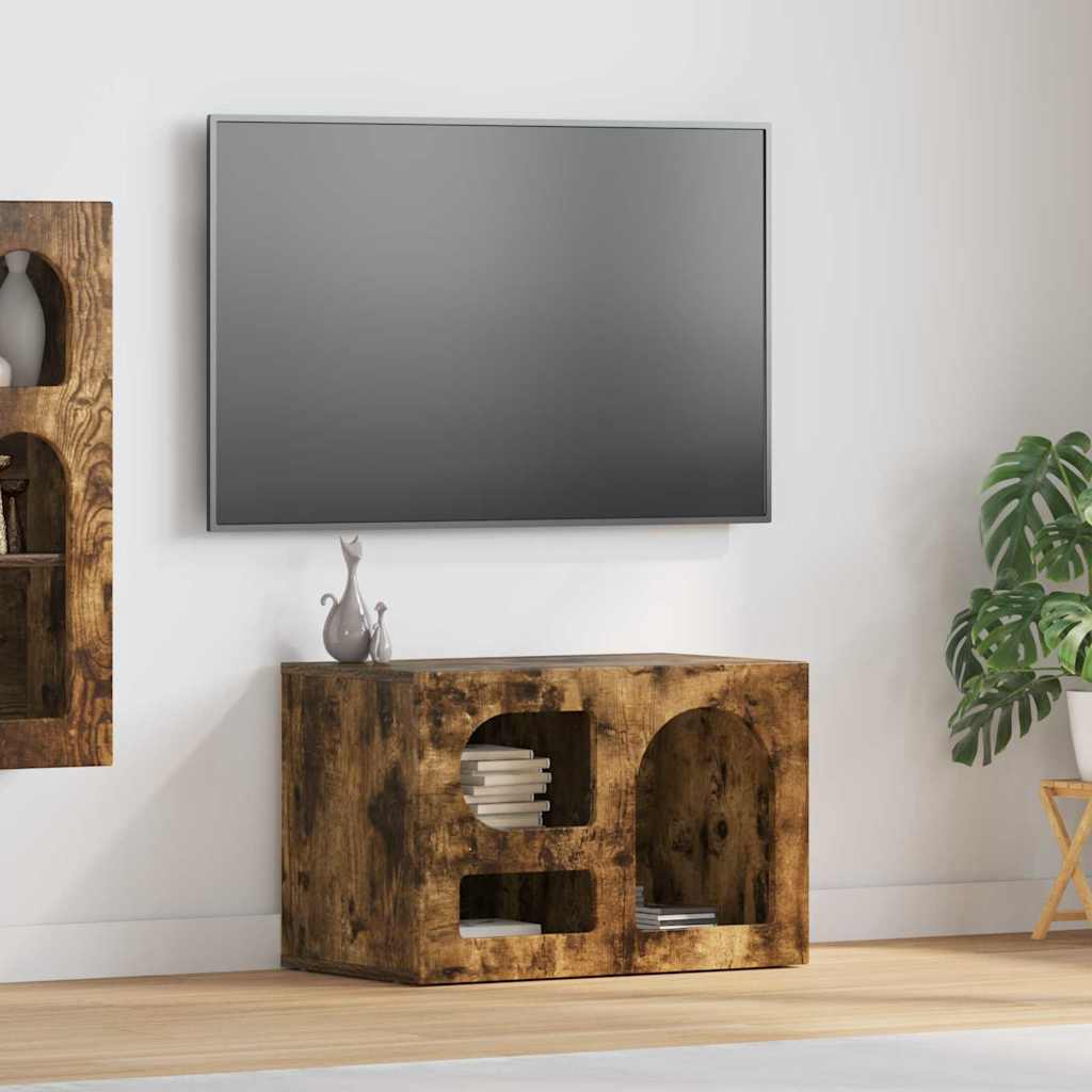 TV szekrény ELST 60 x 35 x 40 cm Füstölt tölgy Szerelt Fa