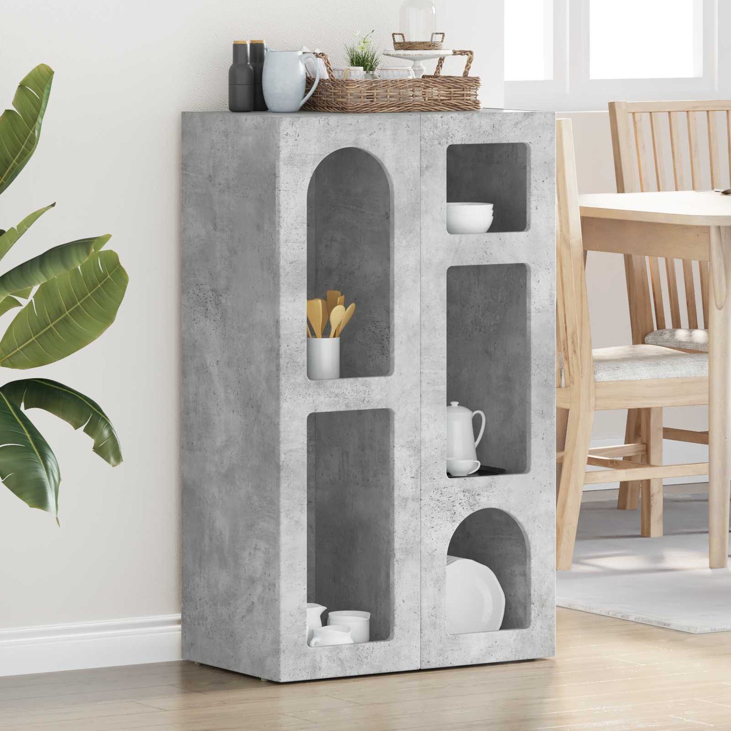 Széf ELST Beton Szürke 59 x 35 x 100,5 cm Szerelt Fa