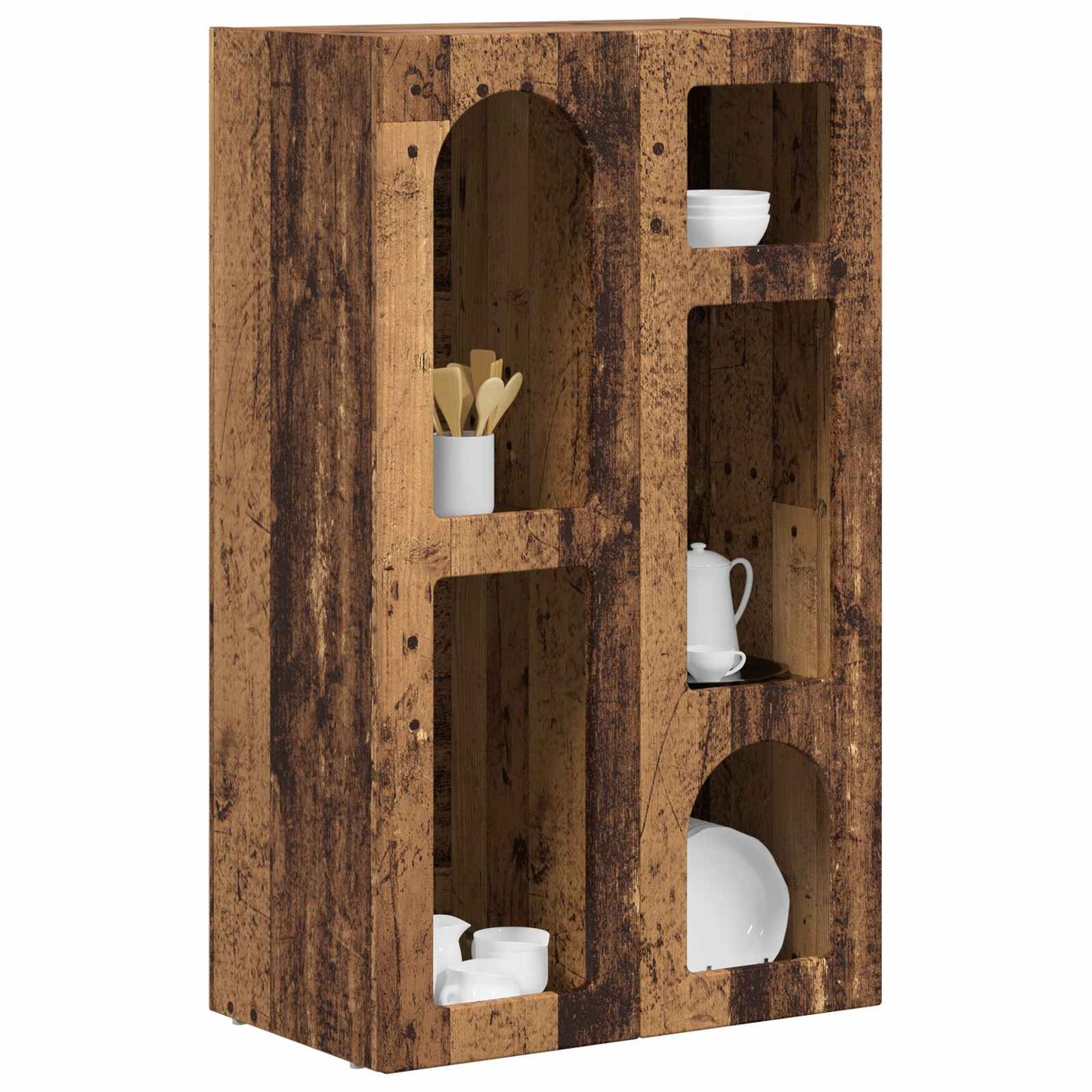 Széf ELST Öreg fa 59 x 35 x 100,5 cm Szerelt Fa
