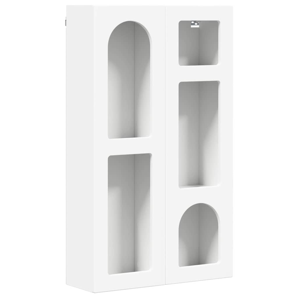 Függő szekrény polcokkal ELST Fehér 59 x 20 x 100 cm Szerelt Fa