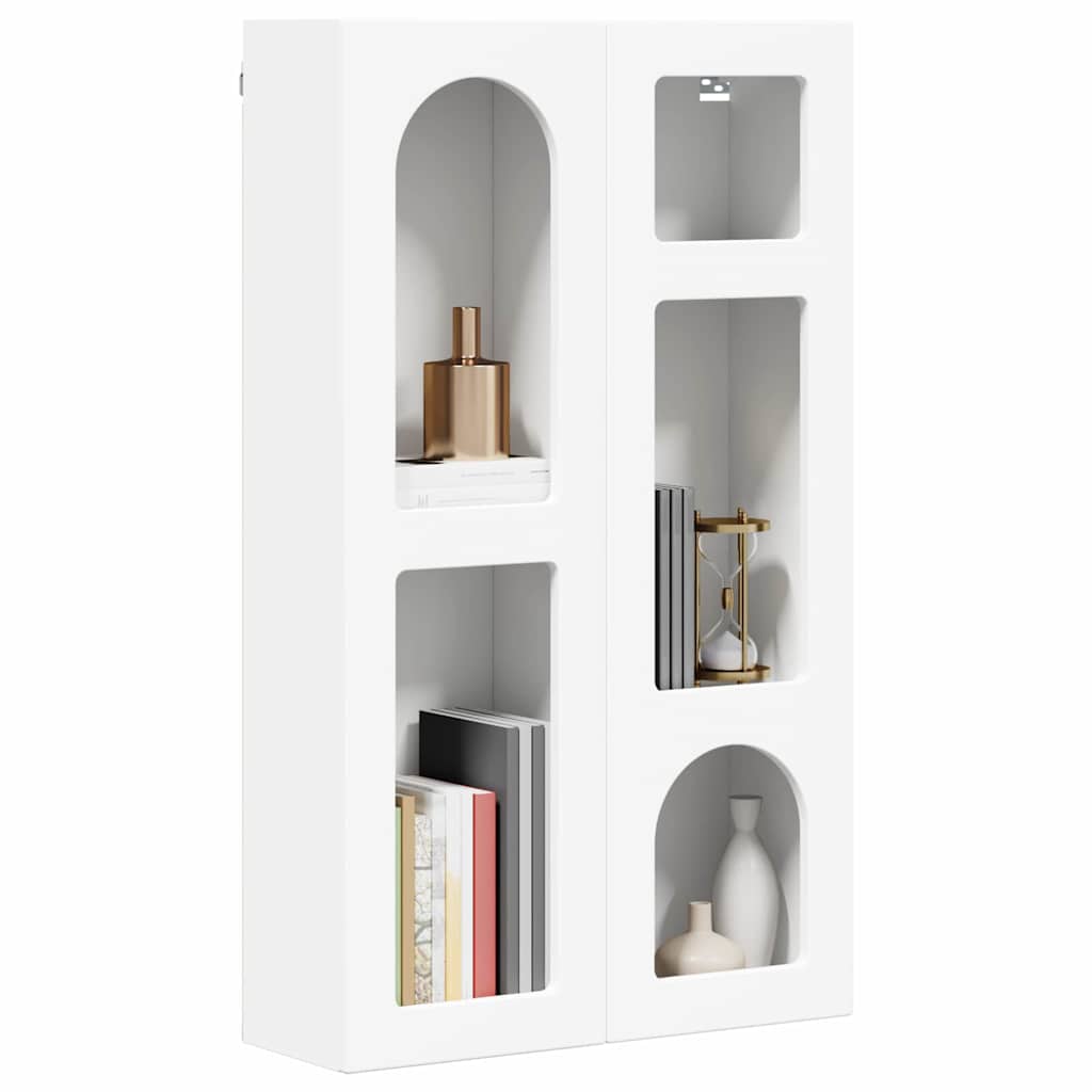 Függő szekrény polcokkal ELST Fehér 59 x 20 x 100 cm Szerelt Fa